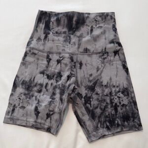 lululemon athletica Black Tie-Dye Bike Shorts
